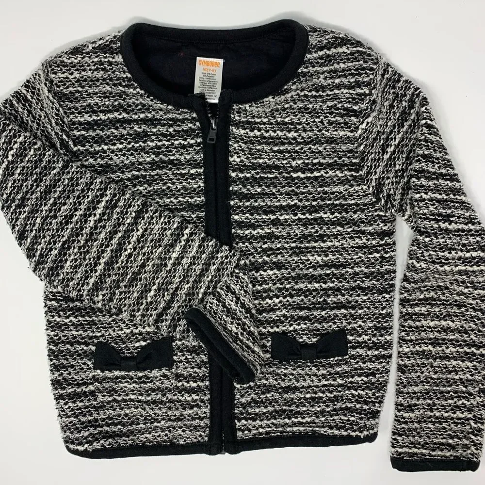 Gymboree Boucle zip front jacket medium 7/8
